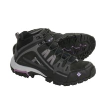 Columbia Sportswear Shastalavista Mid Leather Hiking Boots - Waterproof (For Women) in Black/Hydrange - Closeouts