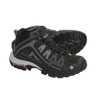 Columbia Sportswear Shastalavista Mid Leather Hiking Boots - Waterproof (For Women) in Black/Hydrange