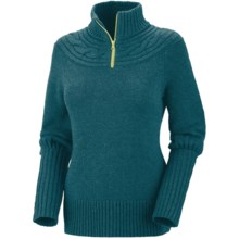 Columbia Sportswear She Pines for Alpine Sweater - Zip Neck (For Women) in Blue Forest - Closeouts