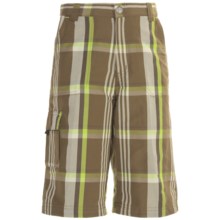 Columbia Sportswear Silver Ridge Novelty Shorts - UPF 25 (For Youth Boys) in Trail Plaid - Closeouts