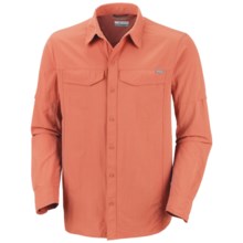 Columbia Sportswear Silver Ridge Shirt - UPF 50, Long Sleeve (For Big Men) in Bright Peach - Closeouts