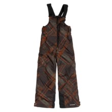 Columbia Sportswear Snow Check Bib Snow Pants - Insulated, Grow Cuffs (For Boys) in Flame Plaid - Closeouts