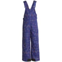 Columbia Sportswear Snow Slope Bib Overalls - Insulated (For Girls) in Light Grape Star Print - Closeouts