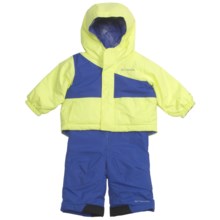 Columbia Sportswear Snow Slush Reversible Jacket and Bib Set (For Infants) in Neon Light/Light Grape - Closeouts