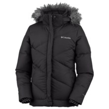Columbia Sportswear Snow Trinity Down Bomber Jacket - Insulated (For Toddler Girls) in Black - Closeouts