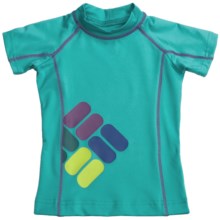 Columbia Sportswear Sun’s Up Sunguard - UPF 50, Short Sleeve (For Little Girls) in Geyser - Closeouts