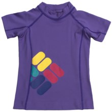 Columbia Sportswear Sun’s Up Sunguard - UPF 50, Short Sleeve (For Little Girls) in Purple Arrow - Closeouts
