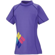 Columbia Sportswear Sun’s Up Sunguard -  UPF 50, Short Sleeve (For Toddler Girls) in Purple Arrow - Closeouts