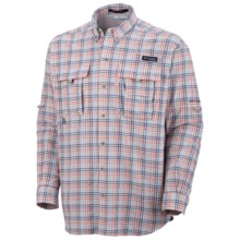 Columbia Sportswear Super Bahama Shirt - UPF 30, Long Sleeve (For Men) in Bright Peach/Seersucker - Closeouts