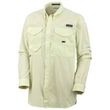 Columbia Sportswear Super Bonehead Classic Shirt - UPF 30, Long Sleeve (For Men) in Coolant/Stripe Update - Closeouts