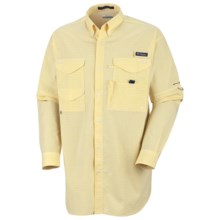 Columbia Sportswear Super Bonehead Classic Shirt - UPF 30, Long Sleeve (For Men) in Lemon Whip/Gingham - Closeouts