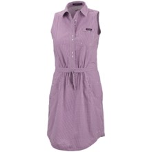 Columbia Sportswear Super Bonehead Dress - UPF 30, Cotton, Sleeveless (For Women) in Berry Jam Gingham - Closeouts