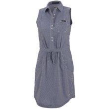 Columbia Sportswear Super Bonehead Dress - UPF 30, Cotton, Sleeveless (For Women) in Eclipse Blue Gingham - Closeouts
