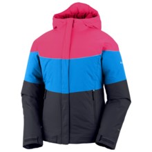 Columbia Sportswear Triple Run Jacket - Insulated (For Toddler Girls) in Black/Compass Blue/Sea Salt - Closeouts