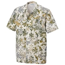 Columbia Sportswear Trollers Best PFG Shirt - UPF 50, Short Sleeve (For Men) in Winter White/Broken Floral - Closeouts