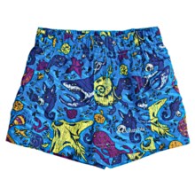 Columbia Sportswear Wake N Wave Boardshorts - UPF 30 (For Toddler Boys) in Compass Blue Creature Print - Closeouts