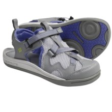 Columbia Sportswear Watu 3 Sport Sandals (For Kids) in Light Grey/Chartreuse - Closeouts