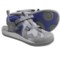 Columbia Sportswear Watu 3 Sport Sandals (For Kids) in Light Grey/Chartreuse