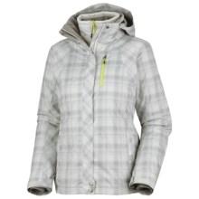 Columbia Sportswear Whirlibird Interchange Omni-Heat®-Omni-Tech® Ski Jacket - 3-in-1 (For Women) in Sea Salt Printed Plaid - Closeouts
