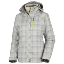 Columbia Sportswear Whirlibird Interchange Omni-Heat® Ski Jacket-Insulated, 3-in-1 (For Plus Size Women) in Sea Salt Printed Plaid - Closeouts