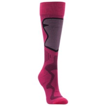 Columbia Sportswear Winter Ski II Ski Socks - Merino Wool, Lightweight, Over-the-Calf (For Women) in Bright Rose/Crushed Berry - Closeouts