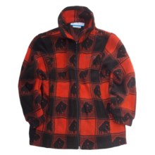 Columbia Sportswear Zing Jacket - Fleece (For Youth Boys) in Hot Rod Buffalo Print - Closeouts