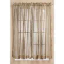 Commonwealth Home Fashions Audrey Dotted Swiss Sheer Curtains - 108x84”, Pole-Top in Mushroom - Closeouts