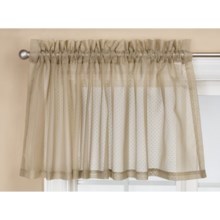 Commonwealth Home Fashions Audrey Dotted Swiss Valance - 54x17” in Mushroom - Closeouts