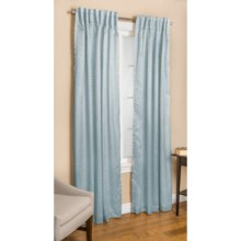 Commonwealth Home Fashions Bellary Curtains - 84", Faux Silk, Back Tab or Pole Top, Lined in Blue - Closeouts