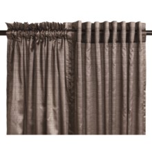 Commonwealth Home Fashions Bellary Curtains - 95", Faux Silk, Back Tab or Pole Top, Lined in Coffee - Closeouts