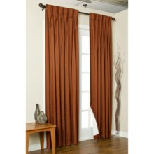 Commonwealth Home Fashions Bristol Stripe Blackout Curtains - 63", Pole-Top, Insulated in Terracotta - Closeouts