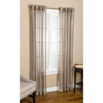 Commonwealth Home Fashions Crescendo Curtains - 84", Grommet-Top in Brown Rice