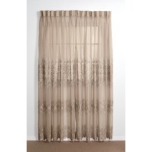 Commonwealth Home Fashions Embroidered Curtains - 84", Pinch Pleat Top in Mushroom - Closeouts