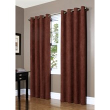 Commonwealth Home Fashions Garbo Herringbone Curtains - 63", Grommet-Top in Sienna - Closeouts