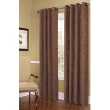 Commonwealth Home Fashions Garbo Herringbone Curtains - 84", Grommet-Top in Chocolate - Closeouts