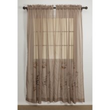 Commonwealth Home Fashions Ginger Curtains - 84", Pole-Top, Faux Linen in Taupe - Closeouts