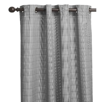 Commonwealth Home Fashions Glen Plaid Curtains - 84", Grommet-Top in Black