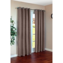 Commonwealth Home Fashions Harris Curtains - 110x84", Grommet-Top in Mocha - Closeouts