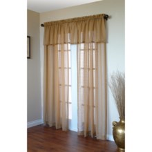 Commonwealth Home Fashions Honeycomb Curtains - 84”, Pole-Top, Semi Sheer in Taupe/Gold - Closeouts
