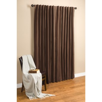 Commonwealth Home Fashions Hotel Chic Blackout Curtains - 100x84", Tab Top in Chocolate