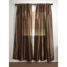 Commonwealth Home Fashions Jasmine Curtains - 84", Back Tab in Taupe - Closeouts