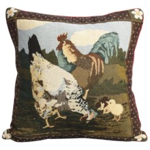 Commonwealth Home Fashions Kitchen Tapestry Decor Pillow - 15x15” in Rooster - Closeouts