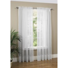 Commonwealth Home Fashions Paris Sheer Cornelli Curtains - 84", Rod Pocket in White - Overstock