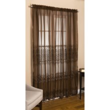 Commonwealth Home Fashions St. James Sheer Curtains - 84", Pole Top in Chocolate - Closeouts