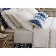 Company C Acanthus Sheet Set - Twin, 200 TC Cotton Percale in Pewter - Closeouts