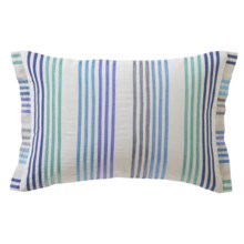 Company C Bungalow Stripe Decor Pillow - 14x20”, Linen-Cotton in Pewter - Closeouts