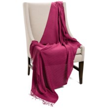 Company C Karina Baby Alpaca Throw Blanket - Featherweight, 50x70” in Berry - Closeouts