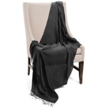 Company C Karina Baby Alpaca Throw Blanket - Featherweight, 50x70” in Black - Closeouts