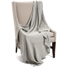 Company C Karina Baby Alpaca Throw Blanket - Featherweight, 50x70” in Charcoal - Closeouts