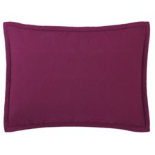 Company C Shimmer Quilted Pillow Sham - King, Cotton Sateen, Reversible in Wine - Closeouts
